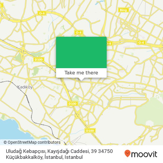 Uludağ Kebapçısı, Kayışdağı Caddesi, 39 34750 Küçükbakkalköy, İstanbul map