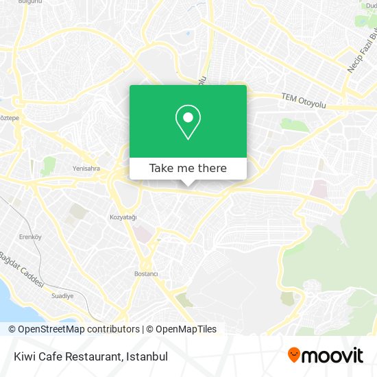 how to get to kiwi cafe restaurant in atasehir by bus cable car train or metro