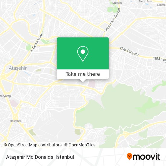 Ataşehir Mc Donalds map