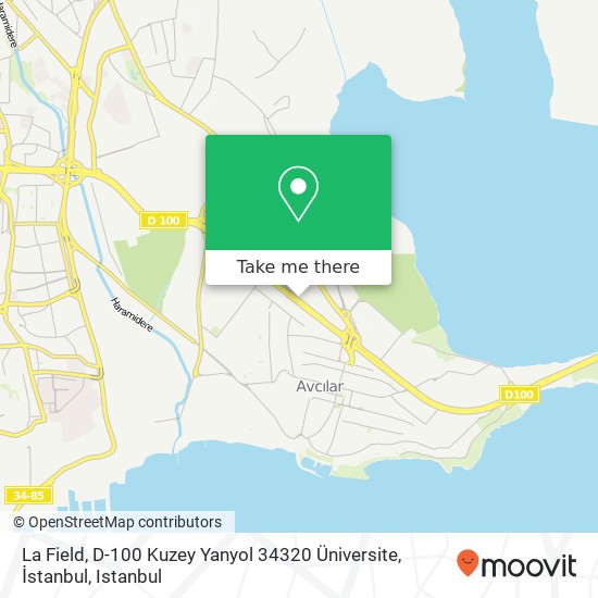 La Field, D-100 Kuzey Yanyol 34320 Üniversite, İstanbul map