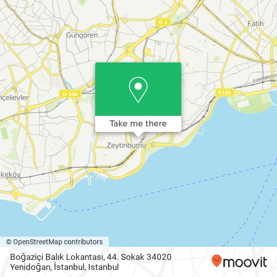 Boğaziçi Balık Lokantası, 44. Sokak 34020 Yenidoğan, İstanbul map