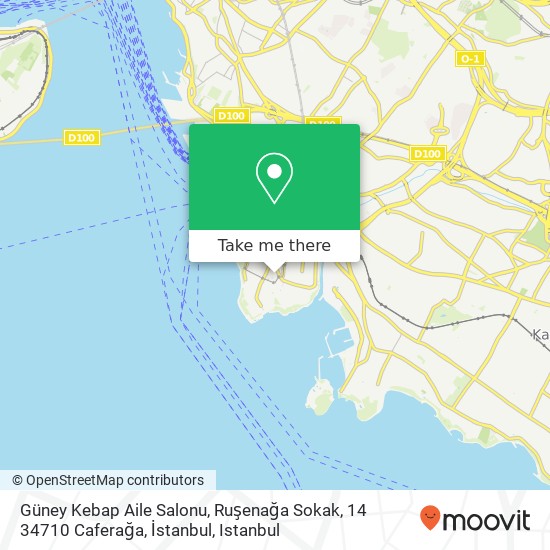 Güney Kebap Aile Salonu, Ruşenağa Sokak, 14 34710 Caferağa, İstanbul map