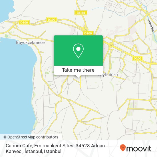 Carium Cafe, Emircankent Sitesi 34528 Adnan Kahveci, İstanbul map