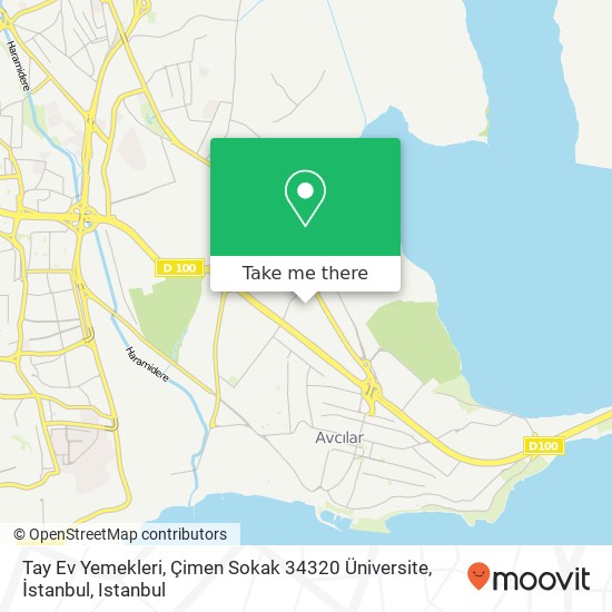 Tay Ev Yemekleri, Çimen Sokak 34320 Üniversite, İstanbul map