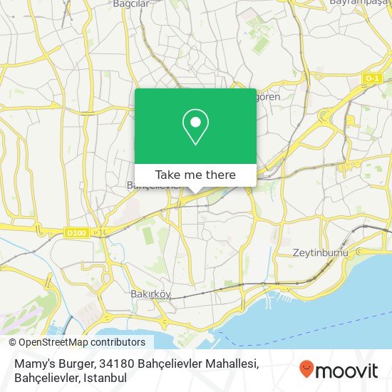 Mamy's Burger, 34180 Bahçelievler Mahallesi, Bahçelievler map