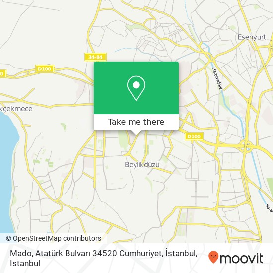 Mado, Atatürk Bulvarı 34520 Cumhuriyet, İstanbul map