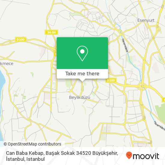 Can Baba Kebap, Başak Sokak 34520 Büyükşehir, İstanbul map