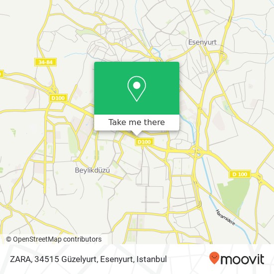 ZARA, 34515 Güzelyurt, Esenyurt map