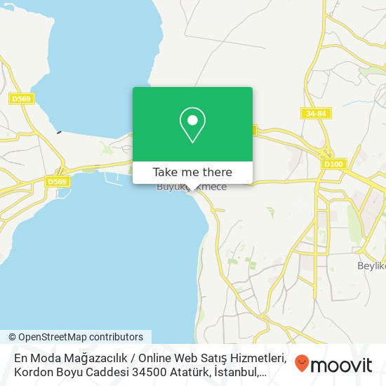 En Moda Mağazacılık / Online Web Satış Hizmetleri, Kordon Boyu Caddesi 34500 Atatürk, İstanbul map