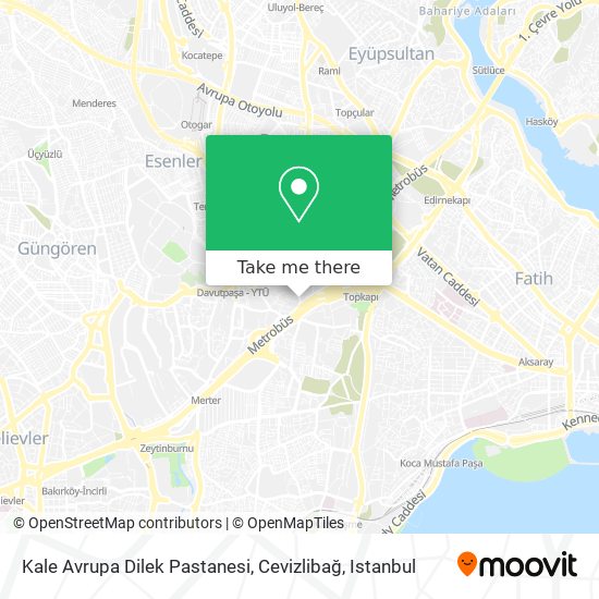 Kale Avrupa Dilek Pastanesi, Cevizlibağ map