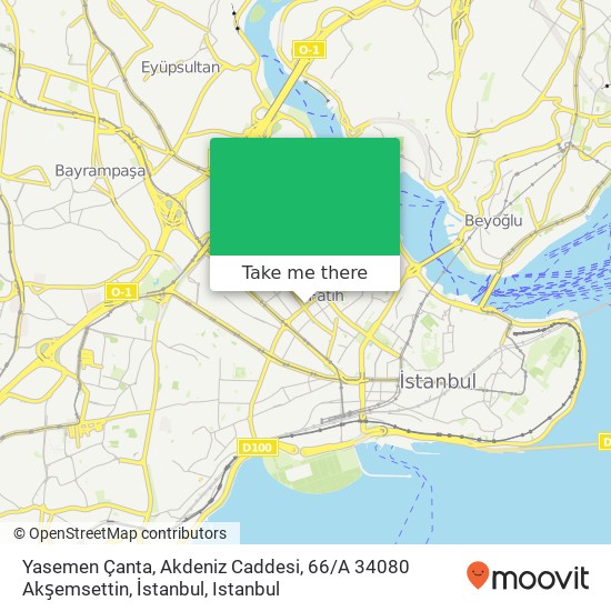Yasemen Çanta, Akdeniz Caddesi, 66 / A 34080 Akşemsettin, İstanbul map