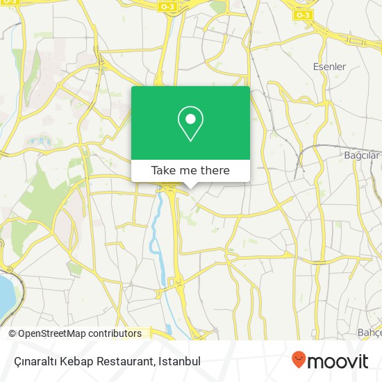 Çınaraltı Kebap Restaurant, Yavuz Sultan Selim Caddesi 34212 Bağlar, İstanbul map