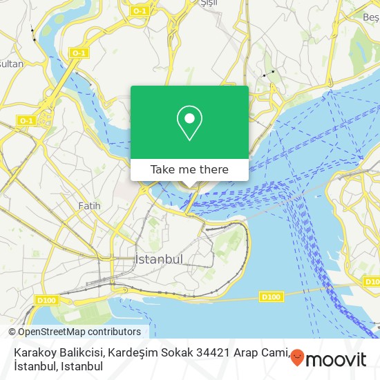 Karakoy Balikcisi, Kardeşim Sokak 34421 Arap Cami, İstanbul map