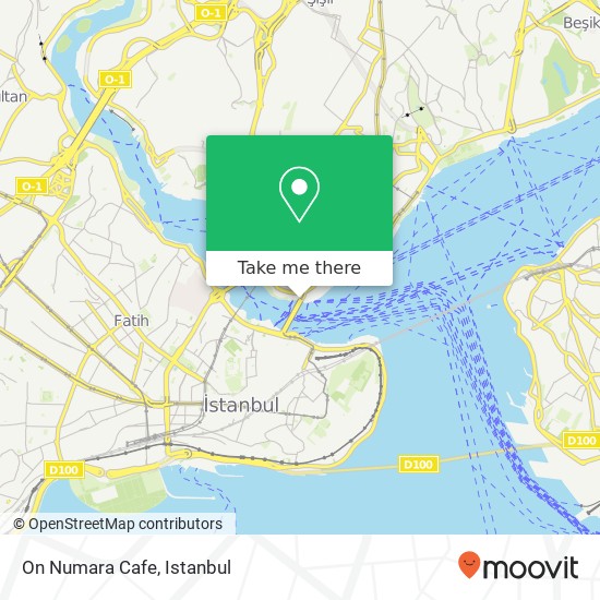 On Numara Cafe, Galata Köprüsü 34421 Arap Cami, Beyoğlu map