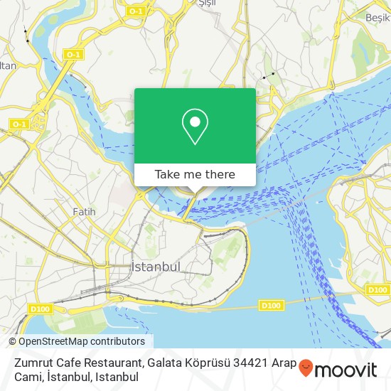 Zumrut Cafe Restaurant, Galata Köprüsü 34421 Arap Cami, İstanbul map