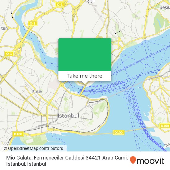 Mio Galata, Fermeneciler Caddesi 34421 Arap Cami, İstanbul map