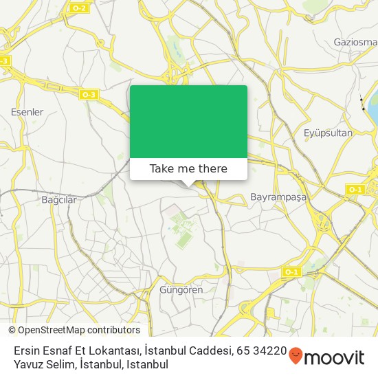 Ersin Esnaf Et Lokantası, İstanbul Caddesi, 65 34220 Yavuz Selim, İstanbul map