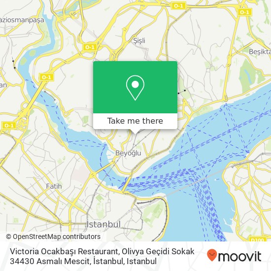 Victoria Ocakbaşı Restaurant, Olivya Geçidi Sokak 34430 Asmalı Mescit, İstanbul map