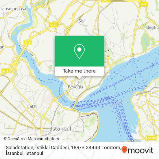 Saladstation, İstiklal Caddesi, 189 / B 34433 Tomtom, İstanbul map