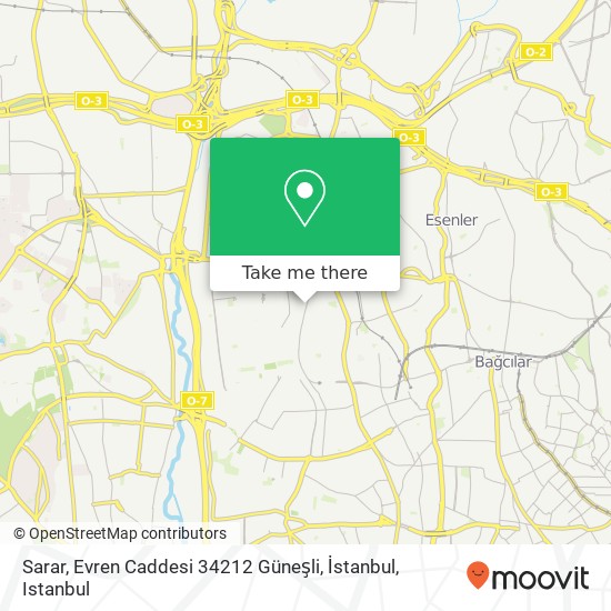 Sarar, Evren Caddesi 34212 Güneşli, İstanbul map