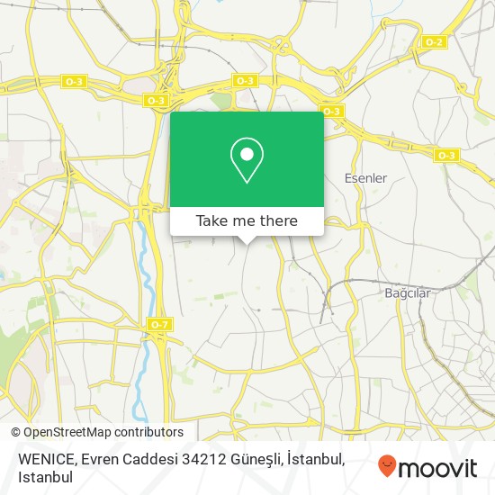 WENICE, Evren Caddesi 34212 Güneşli, İstanbul map