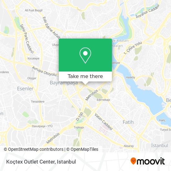 Koçtex Outlet Center map