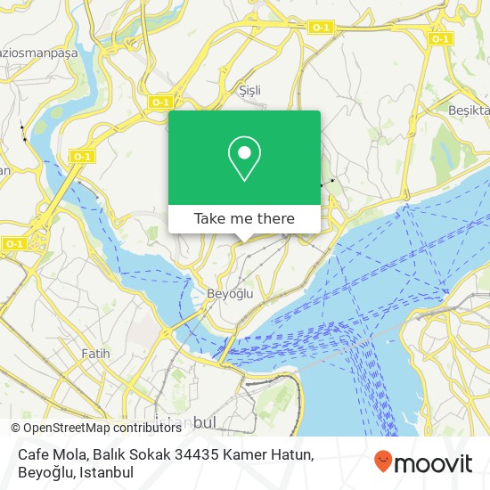 Cafe Mola, Balık Sokak 34435 Kamer Hatun, Beyoğlu map