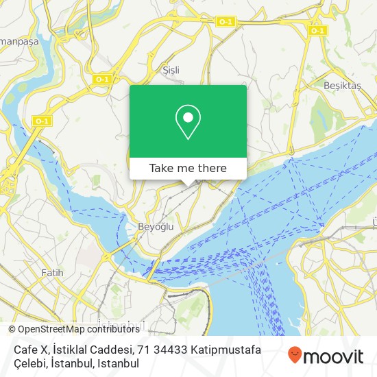 Cafe X, İstiklal Caddesi, 71 34433 Katipmustafa Çelebi, İstanbul map