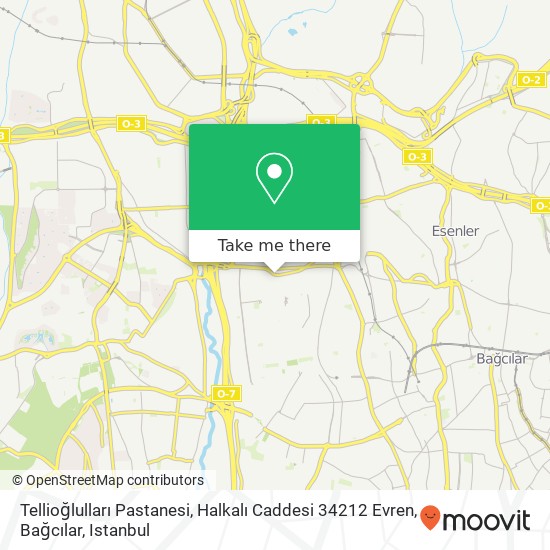 Tellioğlulları Pastanesi, Halkalı Caddesi 34212 Evren, Bağcılar map