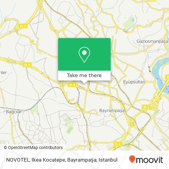 NOVOTEL, Ikea Kocatepe, Bayrampaşa map