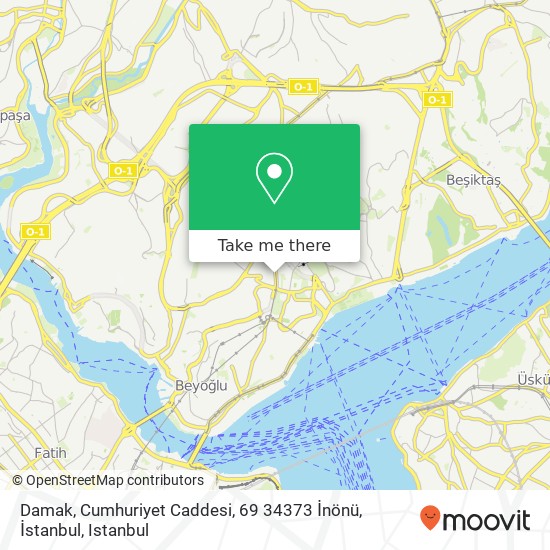 Damak, Cumhuriyet Caddesi, 69 34373 İnönü, İstanbul map