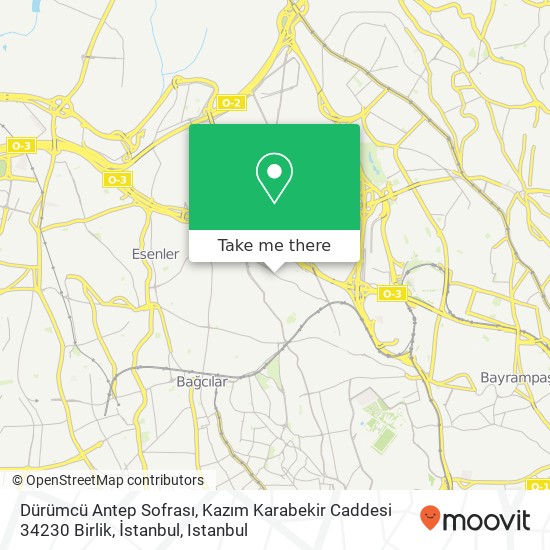 Dürümcü Antep Sofrası, Kazım Karabekir Caddesi 34230 Birlik, İstanbul map