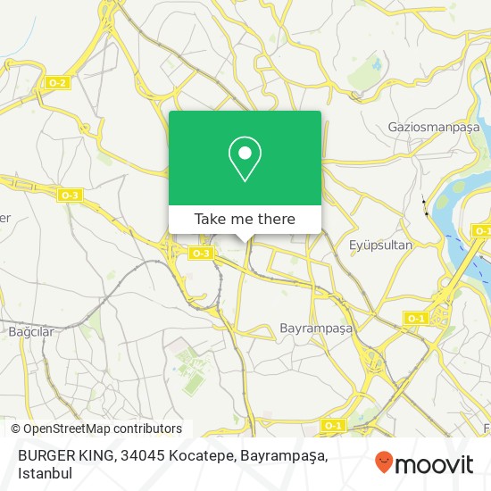 BURGER KING, 34045 Kocatepe, Bayrampaşa map