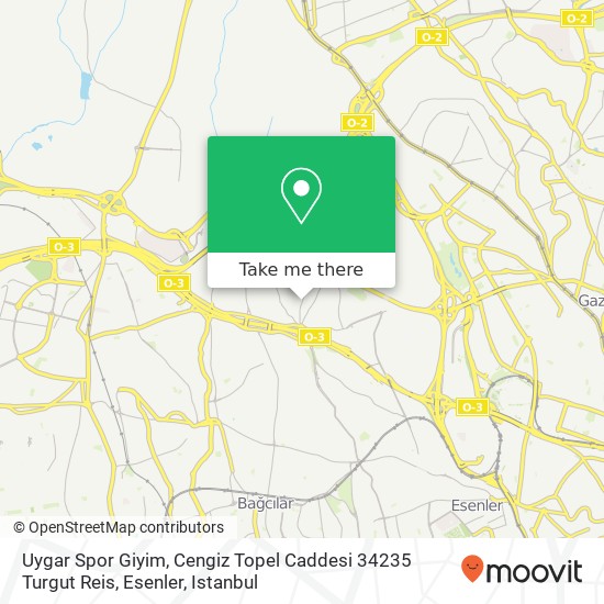 Uygar Spor Giyim, Cengiz Topel Caddesi 34235 Turgut Reis, Esenler map