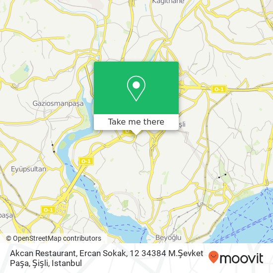 Akcan Restaurant, Ercan Sokak, 12 34384 M.Şevket Paşa, Şişli map