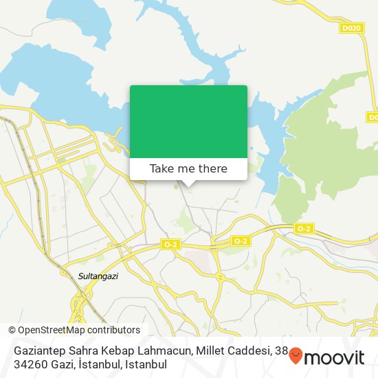 Gaziantep Sahra Kebap Lahmacun, Millet Caddesi, 38 34260 Gazi, İstanbul map