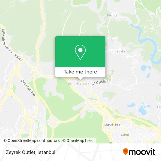 Zeyrek Outlet map