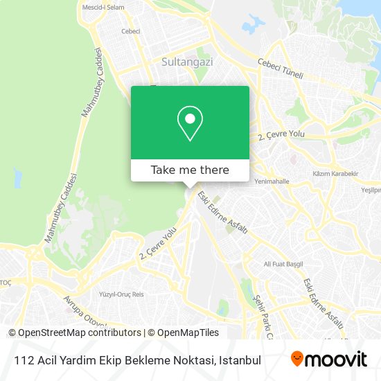 112 Acil Yardim Ekip Bekleme Noktasi map