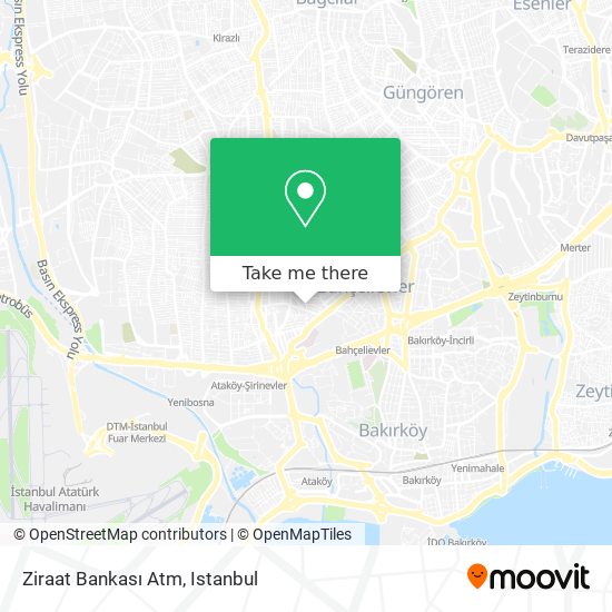 Ziraat Bankası Atm map