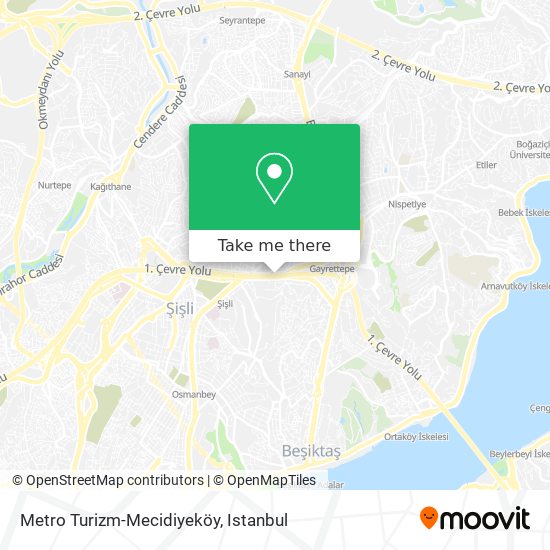 Metro Turizm-Mecidiyeköy map