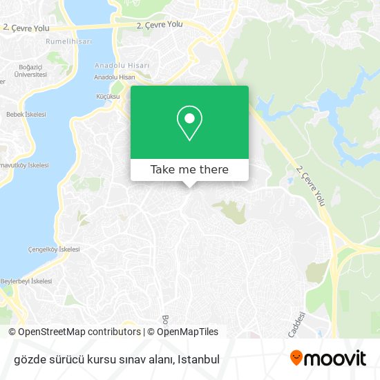 gözde sürücü kursu sınav alanı map