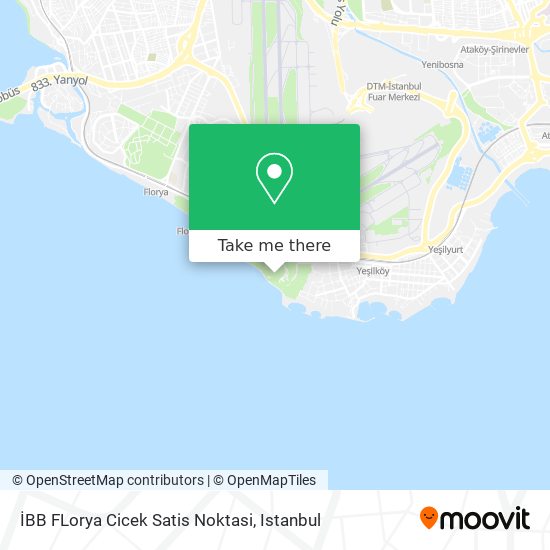 İBB FLorya Cicek Satis Noktasi map