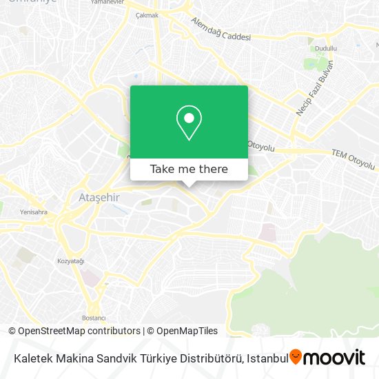 Kaletek Makina Sandvik Türkiye Distribütörü map