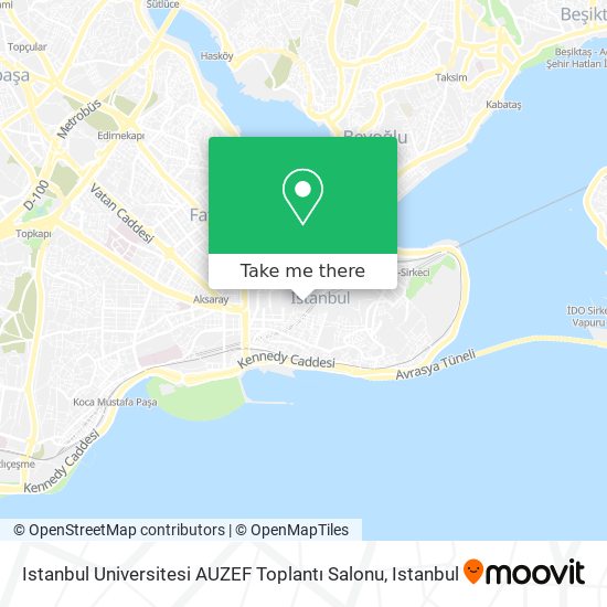 Istanbul Universitesi AUZEF Toplantı Salonu map