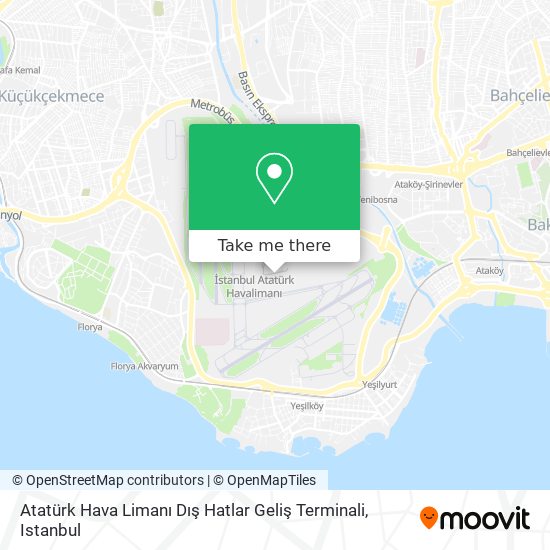 Atatürk Hava Limanı Dış Hatlar Geliş Terminali map