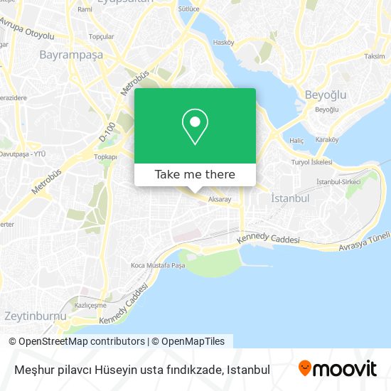 Meşhur pilavcı Hüseyin usta fındıkzade map