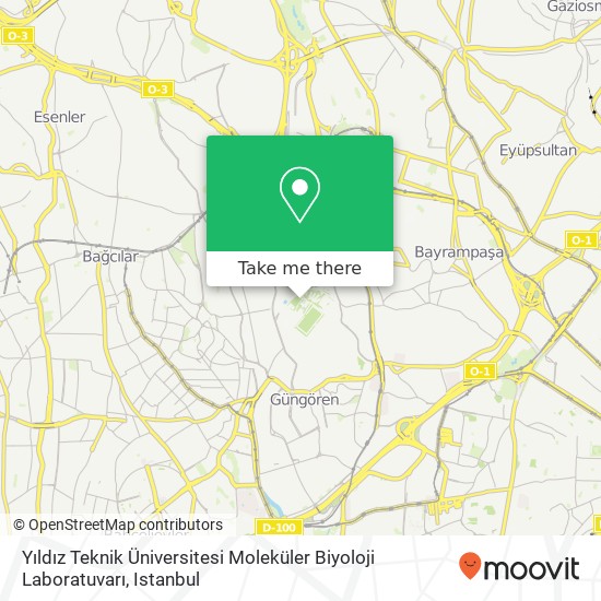 Yıldız Teknik Üniversitesi Moleküler Biyoloji Laboratuvarı map