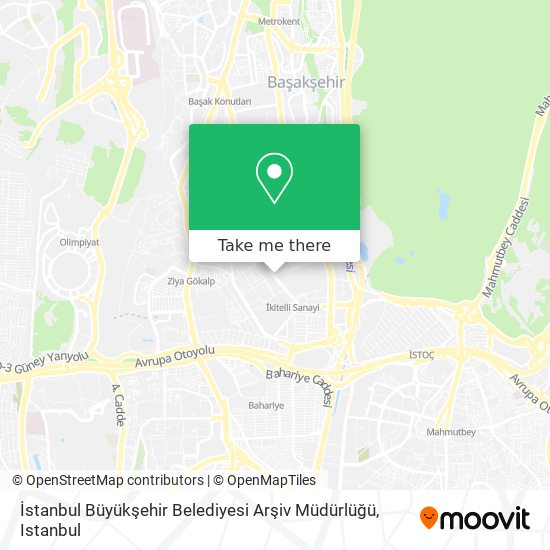 İstanbul Büyükşehir Belediyesi Arşiv Müdürlüğü map