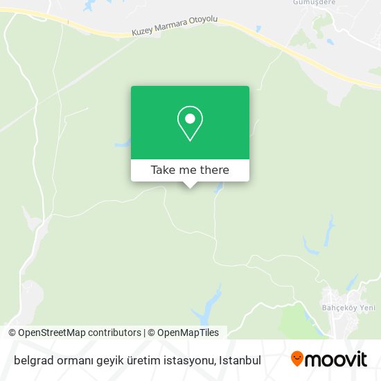 belgrad ormanı geyik üretim istasyonu map