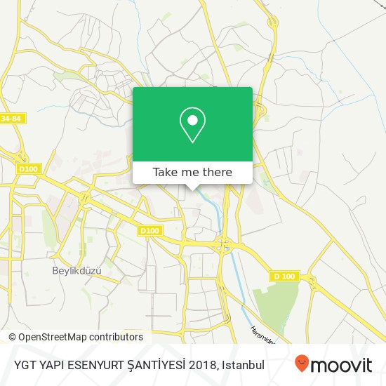 YGT YAPI ESENYURT ŞANTİYESİ 2018 map